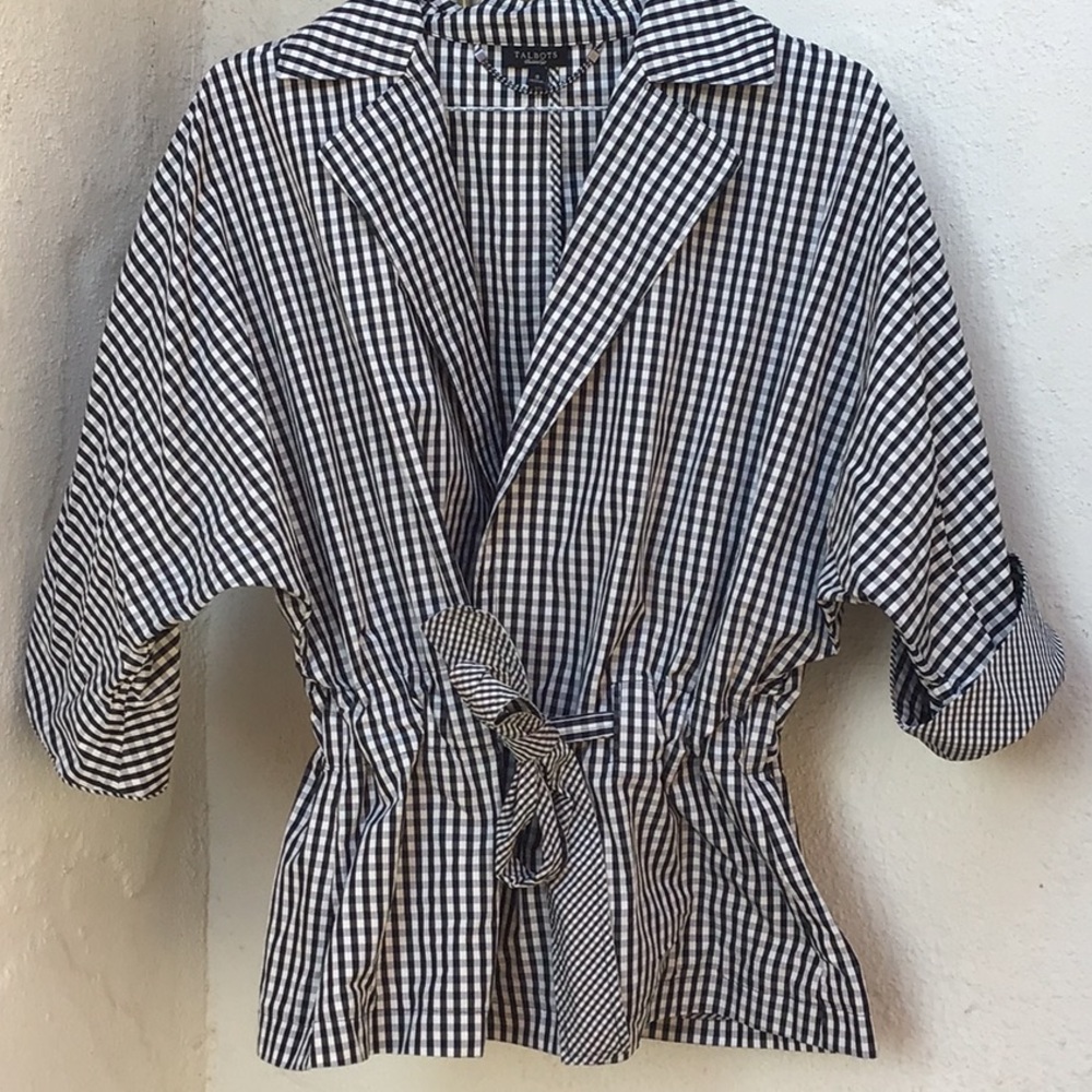 Talbots 3/4 Sleeve blouse/jacket sz S